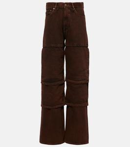 Многослойные джинсы с высокой талией и широкими штанинами Y/Project, коричневый