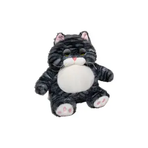 Милый и очаровательный плюшевый кот с реалистичной мордочкой плюшевая кукла высота 28см/38см Bitter purchase, темно-серый