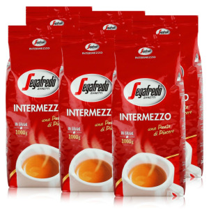 Кофе Segafredo Intermezzo эспрессо в зернах 1 кг — крепкий и пряный (6 шт. в упаковке)