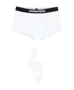 Белые боксерские шорты с логотипом, эластичный пояс. Dsquared2, белый