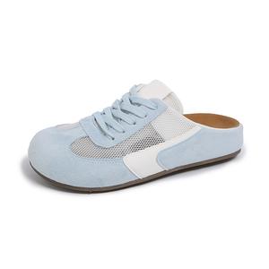 MADALLO Женские противоскользящие тапочки с закрытым носком синие, цвет Blue