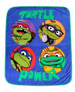 Коллекция фильмов о Черепашках-ниндзя от Paramount и Nickelodeon: Плед Turtle Power Silk Touch, 46 x 60 см TEENAGE MUTANT NINJA TURTLES, Multi