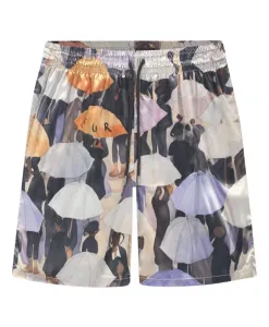 Фиолетовые шорты-зонтики с принтом FlãNeur, фиолетовый