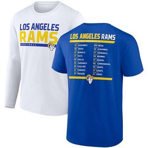 Мужской набор из двух футболок fanatics royal/white los angeles rams с расписанием 2023 Unbranded