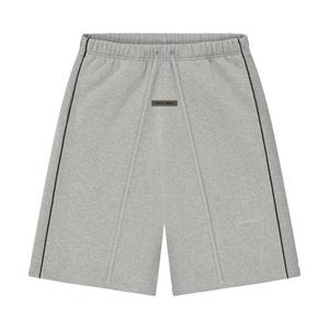 Спортивные шорты Fear of God Essentials Relaxed Fleece Sweatshort With Piping, Concrete Heather/Black