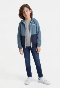 Легкая куртка с капюшоном jjerush Jack & Jones Junior, Blue Mirage/Navy Blazer/White Blocking