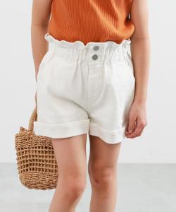 Джинсовые шорты с высокой талией и оборками Raku, джинсовые брюки, укороченные брюки, весна/лето 2015.