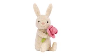Плюшевая игрушка Bonnie Bunny с пионом JELLYCAT