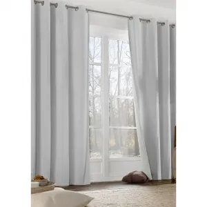 Шторка Neveres с люверсами, 1 шт. Wirth, Platingrau