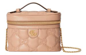 GUCCI Сумка GG Matelassé с кожаной ручкой, косметичка, сумка через плечо, кроссбоди, мини-клатч женский rose beige