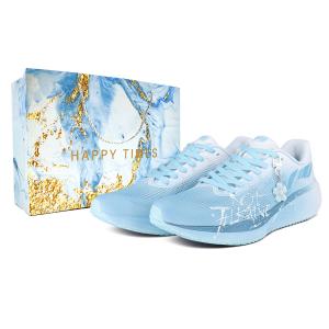 Wuyue 2.0 амортизирующий износостойкий дышащий низкий кроссовок LINING, синий белый