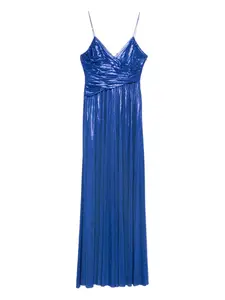 Макси-платье с металлическим эффектом Retrofete, синий
