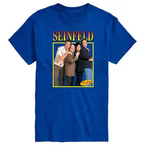 Мужская футболка с квадратным принтом Seinfeld Licensed Character, синий