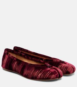 Бархатные балетки Tabi Maison Margiela, Cordovan Red