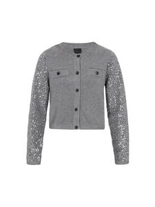 DreiMaster Женский кардиган серого меланжевого цвета