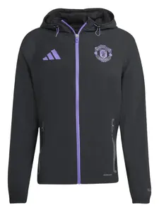 Куртка Adidas Manchester United Tiro 25 Competition Vis Tech Travel, черный/фиолетовый