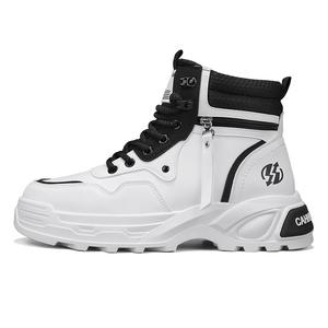 CAHHRRN Мужские кэжуал кеды высокие бело-черные, цвет Black