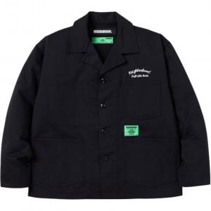 NEIGHBORHOOD Вышитая логотипом куртка с накладным карманом, Black