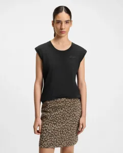 Футболка с круглым вырезом без рукавов Boss Orange, черный