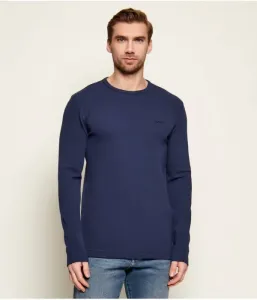 Футболка с длинным рукавом "Темпесто" regular fit Boss Orange, темно-синий