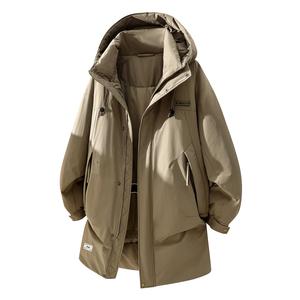 Пуховик Unisex Hooded Thickened Others Jeep, хаки