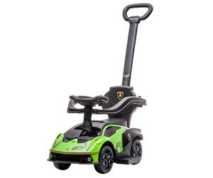 Milly Mally, автомобиль с рулем Lamborghini Essenza SC V12, зеленый