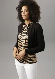 Болеро Aniston SELECTED со блестящей пуговицей, черный