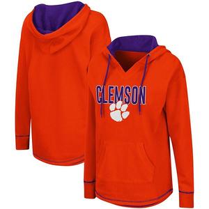 Женская оранжевая толстовка с капюшоном Clemson Tigers Colosseum