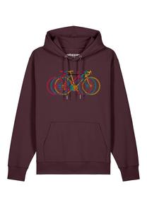 Толстовка с капюшоном FAHRRÄDER watapparel, темно-красный