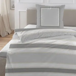 Постельное белье 41305 серебристо-серый 155x220 см + 80x80 см Hechter Paris