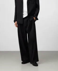 Мужские классические брюки оверсайз с двойной стрелкой Adolfo Dominguez, черный