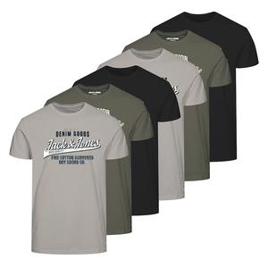 Рубашка JACK & JONES, серо-коричневый/оливковый/черный