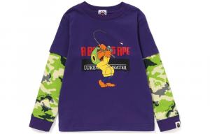 Детская футболка A BATHING APE, фиолетовый
