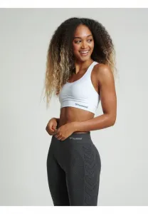 Бесшовный спортивный бюстгальтер средней степени поддержки Hummel, White