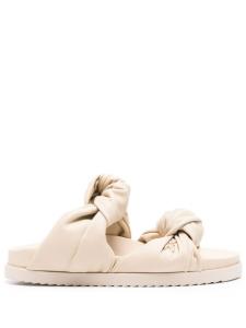 Patrizia Pepe кожаные сандалии, нейтральный