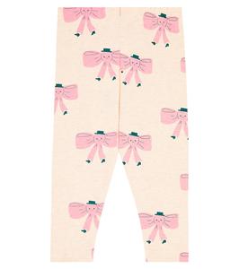 Детские хлопковые штанишки с крошечным бантом Tinycottons, бежевый