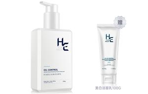 Очищающее средство для контроля жира с отшелушивающим и осветляющим эффектом, увлажняющее и питательное, для любого типа кожи, 200 г H&E