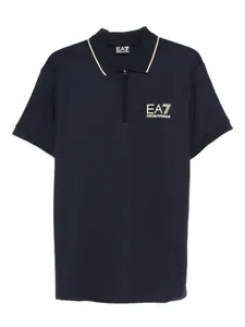 Поло с молнией Ea7 Emporio Armani, синий