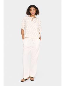 Блузка ZojaSZ с короткими рукавами, свободного кроя, цвета Морская соль SAINT TROPEZ