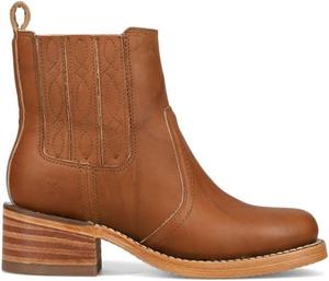 Женские ботильоны Frye Campus Chelsea - премиальные кожаные ботинки высотой 5,75 дюйма с роскошной подкладкой и кожаной подошвой на массивном каблуке 1,75 дюйма, Saddle - Earthquake