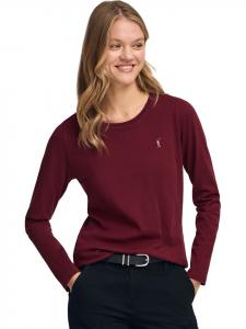 Polo Club Футболка с длинными рукавами в бордоском стиле