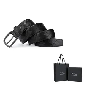 JAGUAR Кожаный ремень мужской, Black