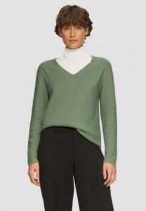 Свитер PFLEGELEICHTER AUS MIT V-AUSSCHNITT s.Oliver, зеленый