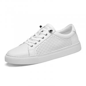 Mulinsen Низкие скейтерские кроссовки унисекс белые с ажурными резинками, цвет White Cut-Out Elastic Bands