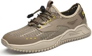 Мужские кроссовки для походов с легкой посадкой, дышащая сетка, для трейлового бега, легкая обувь для прогулок и активного отдыха на свежем воздухе, летние спортивные кроссовки Qacksv, хаки
