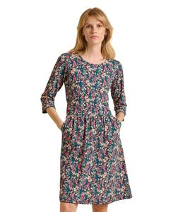 Женское платье Freya с рукавами 3/4 и круглым вырезом Brakeburn, Navy