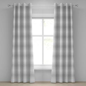 Занавеска ABAKUHAUS с геометрическим кругом и люверсами, художественные различные перекрывающиеся динамические внутренние овальные мотивы с принтом в стиле ретро, ​​декоративные 2-панельные оконные шторы, 280 см x 260 см, белый черный