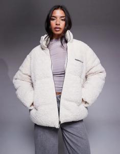 Утепленное пальто Weekend Collective из бордового материала кремового цвета