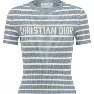 DIOR Iviera FW25 Вязаный свитер Women's Denim Blue