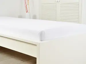 Простыня махровая на резинке для детской кровати EXCLUSIVE 70х140 см белая TEXTILOMANIE